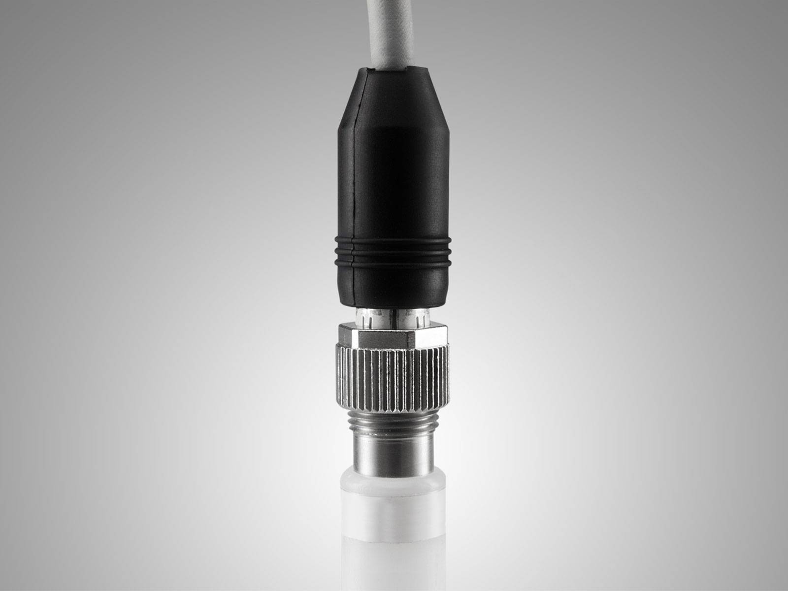 Detail of PT100 digital temperature probe connector 