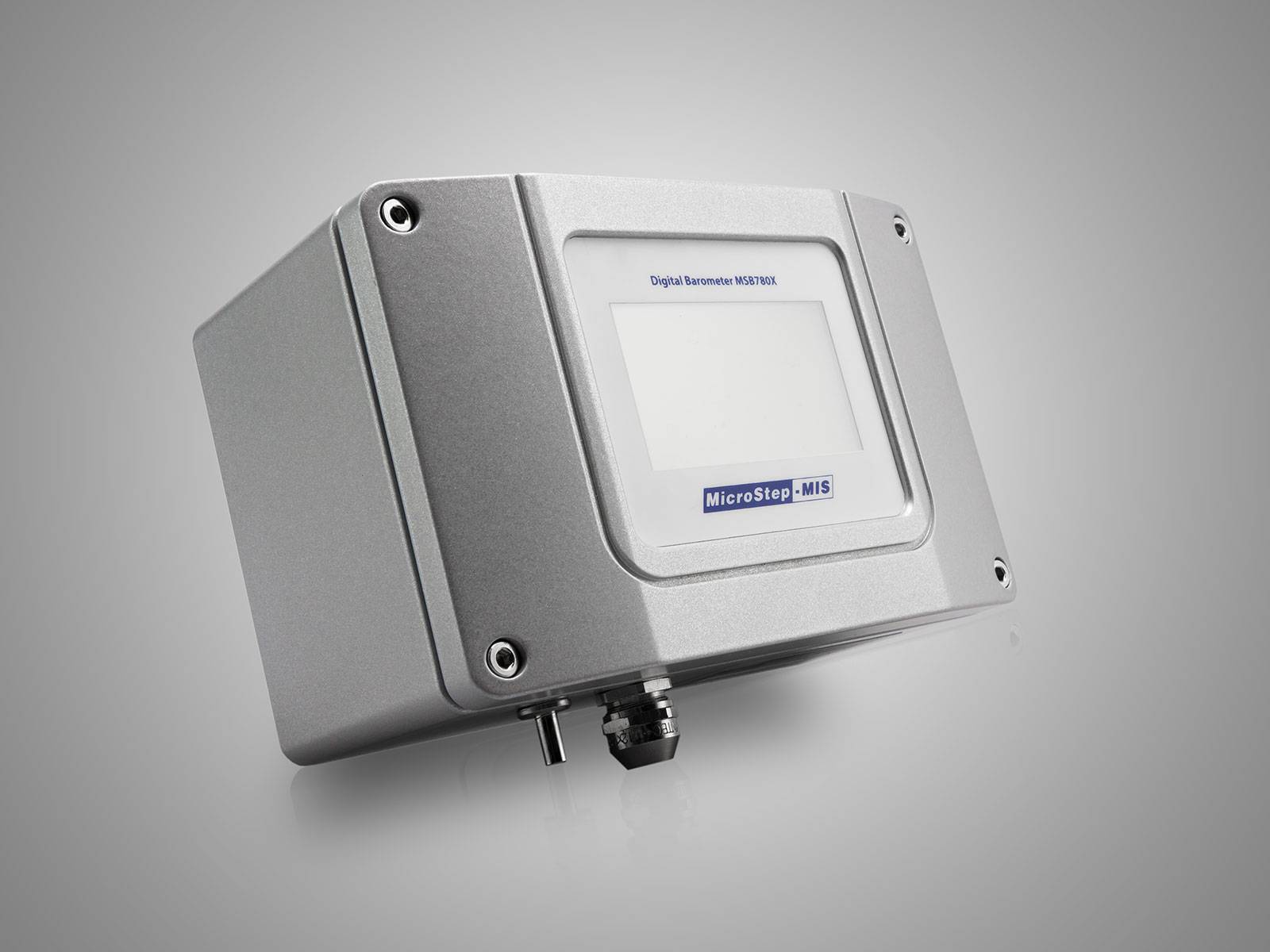 Angle view of digital barometer MSB780x